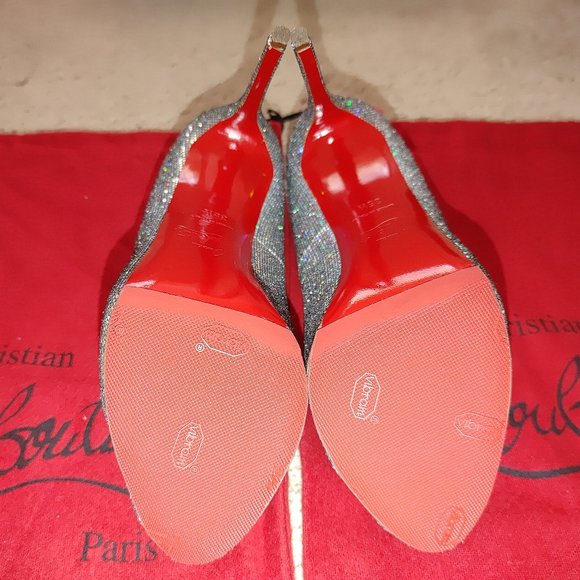 Christian Louboutin NEW VERY PRIVE 120 GLITTER DISCO BALL heels 35.5 like new - Picture 13 of 16